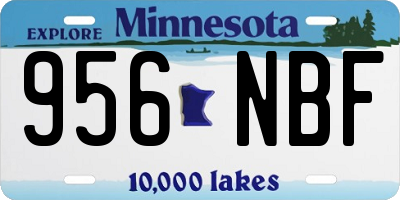 MN license plate 956NBF