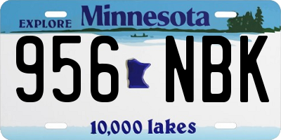 MN license plate 956NBK
