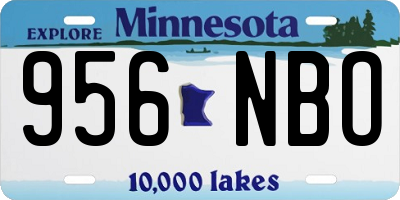 MN license plate 956NBO