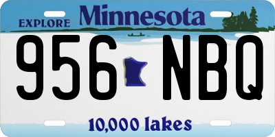 MN license plate 956NBQ