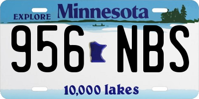 MN license plate 956NBS