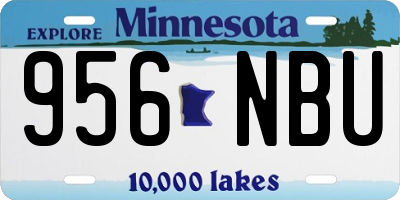MN license plate 956NBU