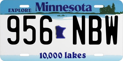 MN license plate 956NBW