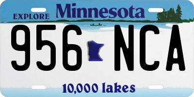 MN license plate 956NCA