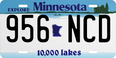 MN license plate 956NCD