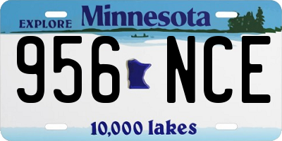 MN license plate 956NCE