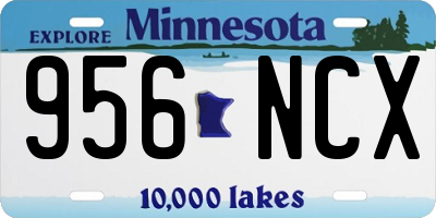 MN license plate 956NCX
