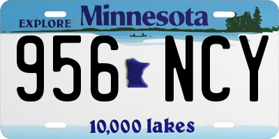 MN license plate 956NCY