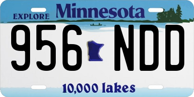 MN license plate 956NDD