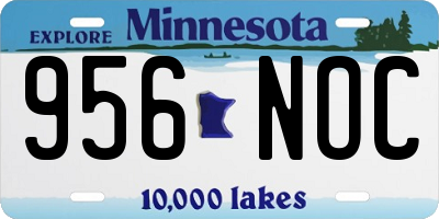 MN license plate 956NOC