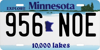 MN license plate 956NOE