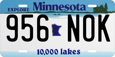 MN license plate 956NOK
