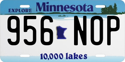 MN license plate 956NOP