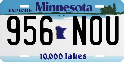 MN license plate 956NOU