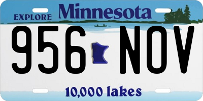 MN license plate 956NOV