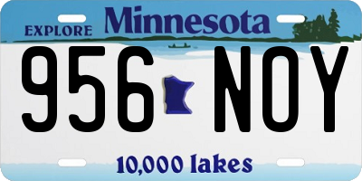 MN license plate 956NOY