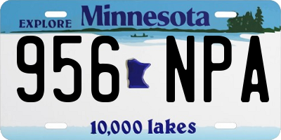 MN license plate 956NPA