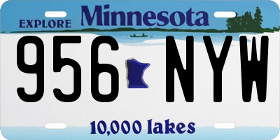 MN license plate 956NYW