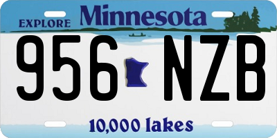 MN license plate 956NZB