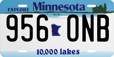 MN license plate 956ONB