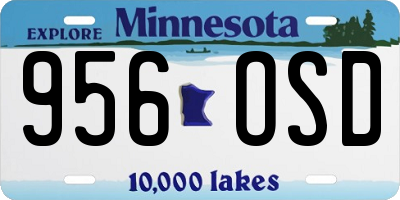 MN license plate 956OSD