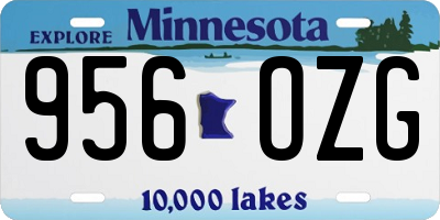 MN license plate 956OZG