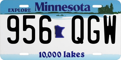 MN license plate 956QGW