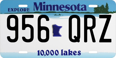 MN license plate 956QRZ