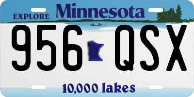 MN license plate 956QSX