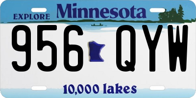 MN license plate 956QYW