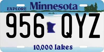 MN license plate 956QYZ