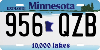 MN license plate 956QZB