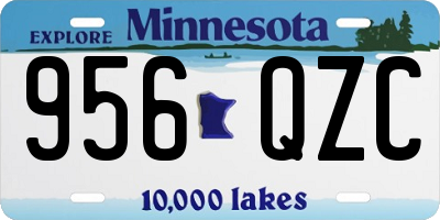 MN license plate 956QZC