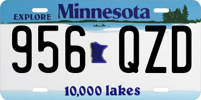 MN license plate 956QZD
