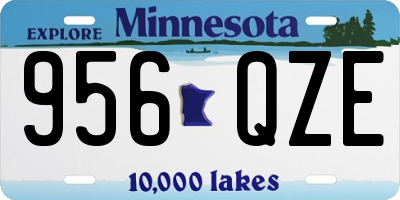 MN license plate 956QZE