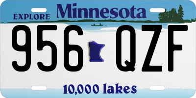MN license plate 956QZF