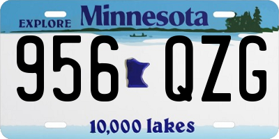 MN license plate 956QZG