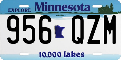MN license plate 956QZM