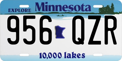 MN license plate 956QZR
