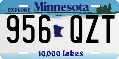 MN license plate 956QZT