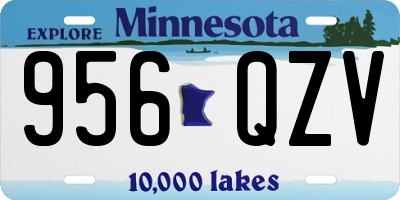 MN license plate 956QZV
