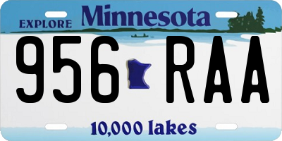 MN license plate 956RAA