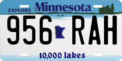 MN license plate 956RAH