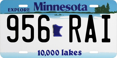 MN license plate 956RAI
