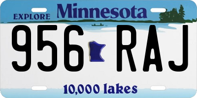 MN license plate 956RAJ
