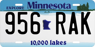 MN license plate 956RAK