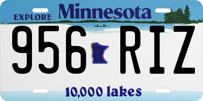 MN license plate 956RIZ