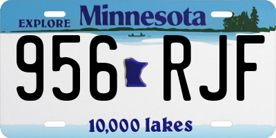 MN license plate 956RJF