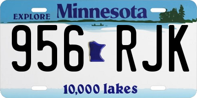 MN license plate 956RJK
