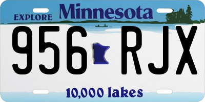 MN license plate 956RJX
